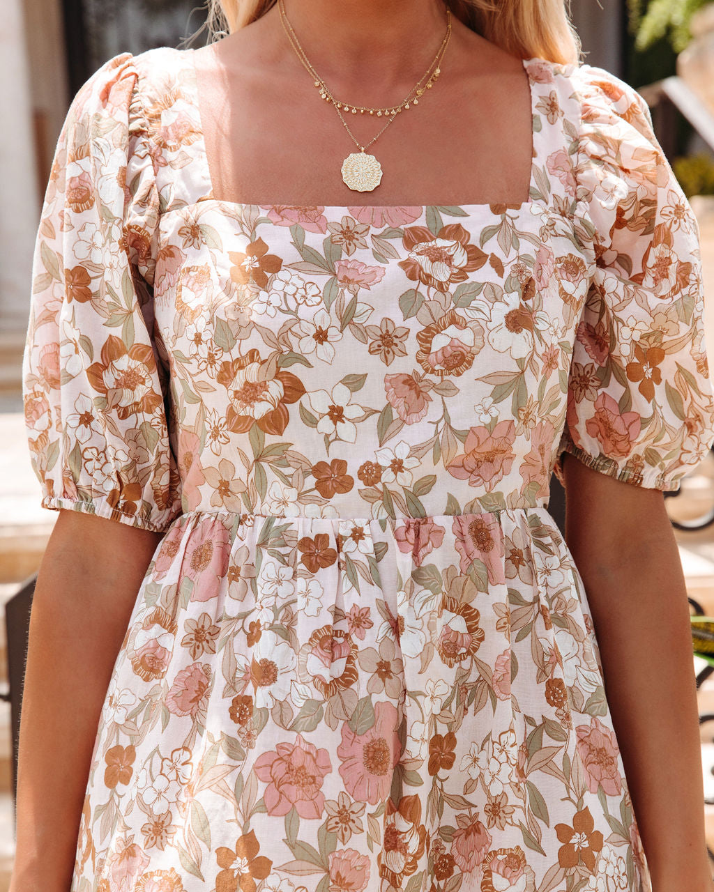 Avant Garden Cotton Floral Puff Sleeve Mini Dress - FINAL SALE
