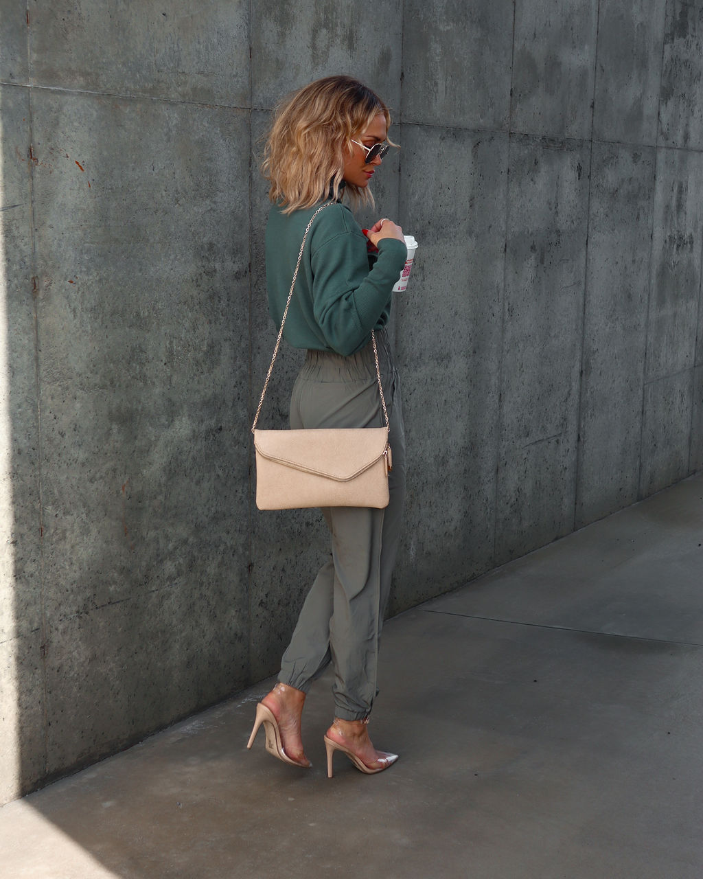 Mountain Lover Turtleneck Knit Pullover Sweater - Olive