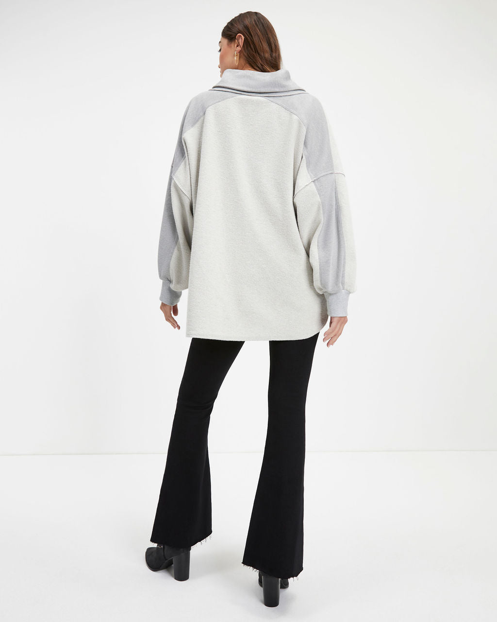 Kaleb Pocketed Contrast Knit Cardigan - Heather Grey