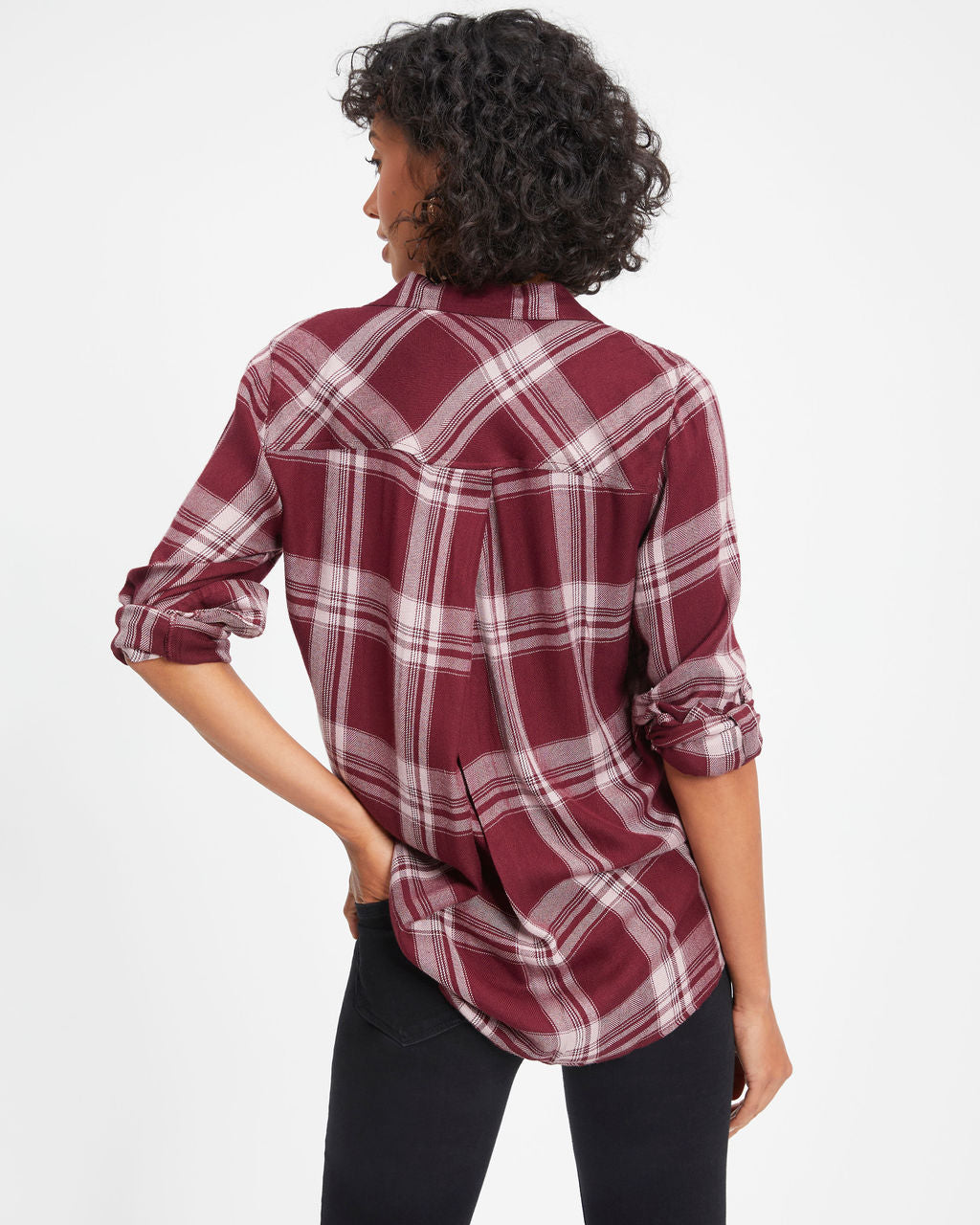Vancouver Plaid Button Down Top
