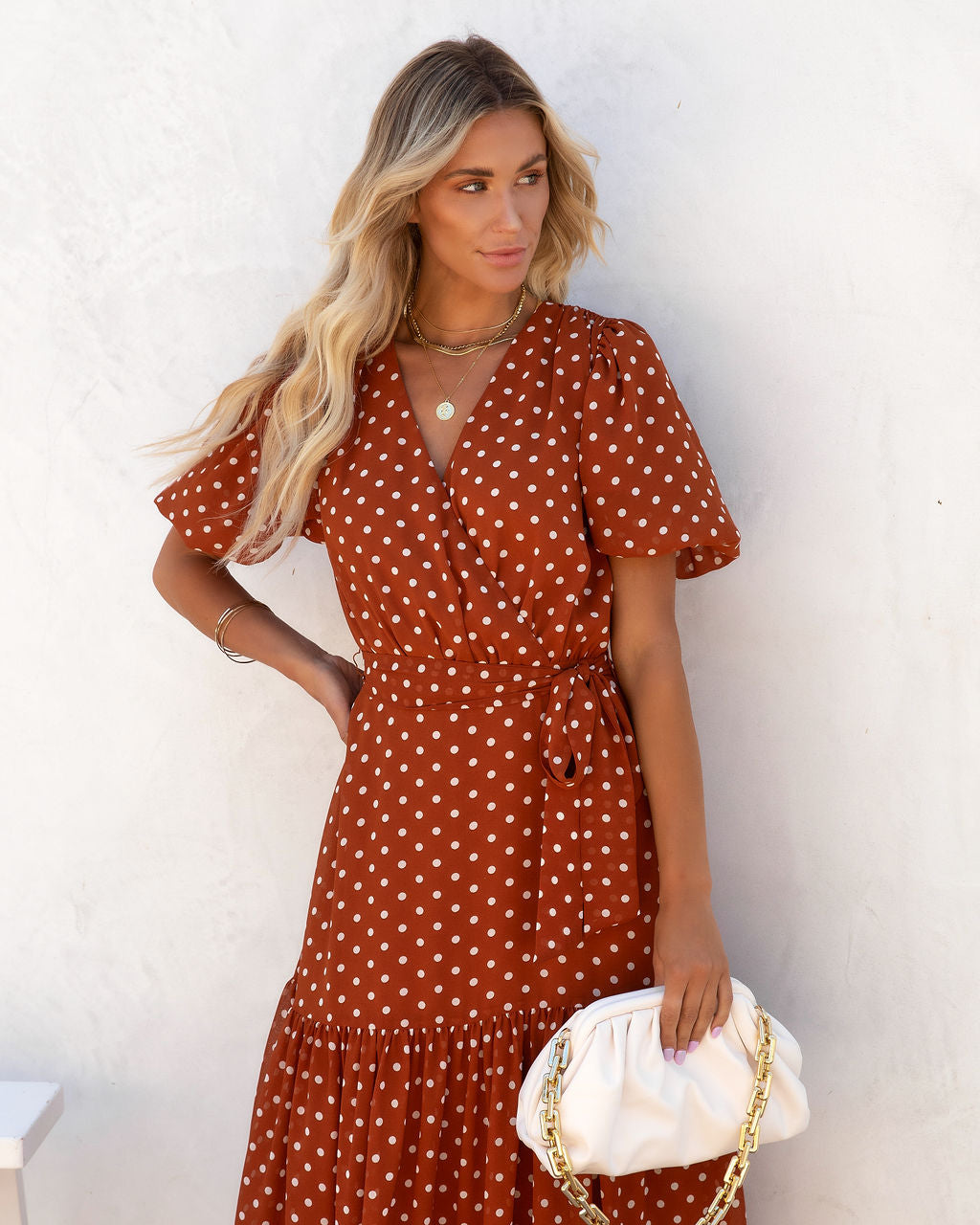 Sandrea Polka Dot Midi Dress - FINAL SALE