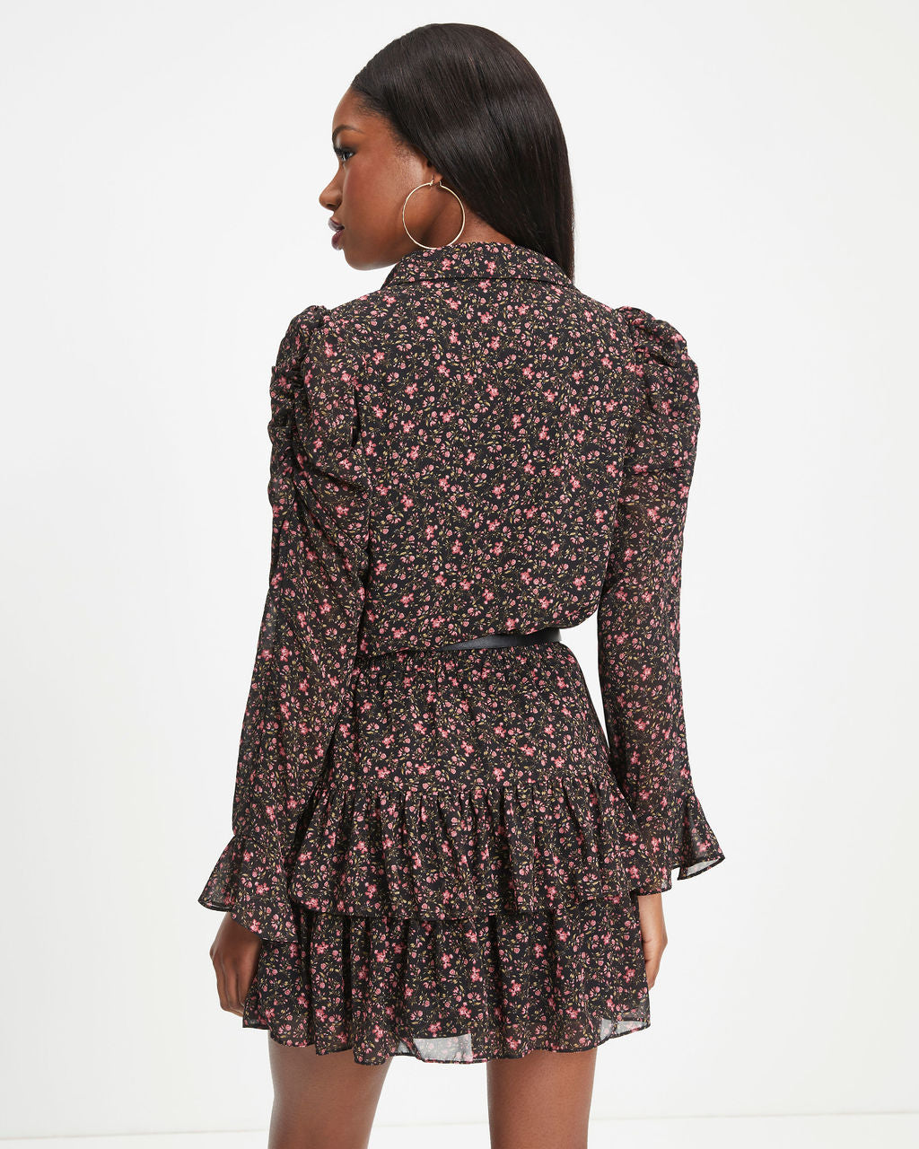 Janie Floral Tiered Mini Dress