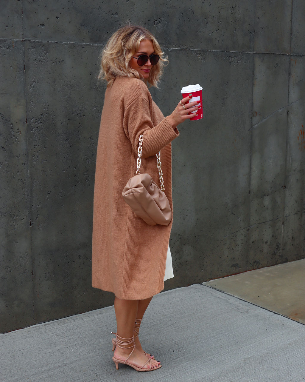 Alpine Adventures Knit Pocketed Duster Cardigan - Camel