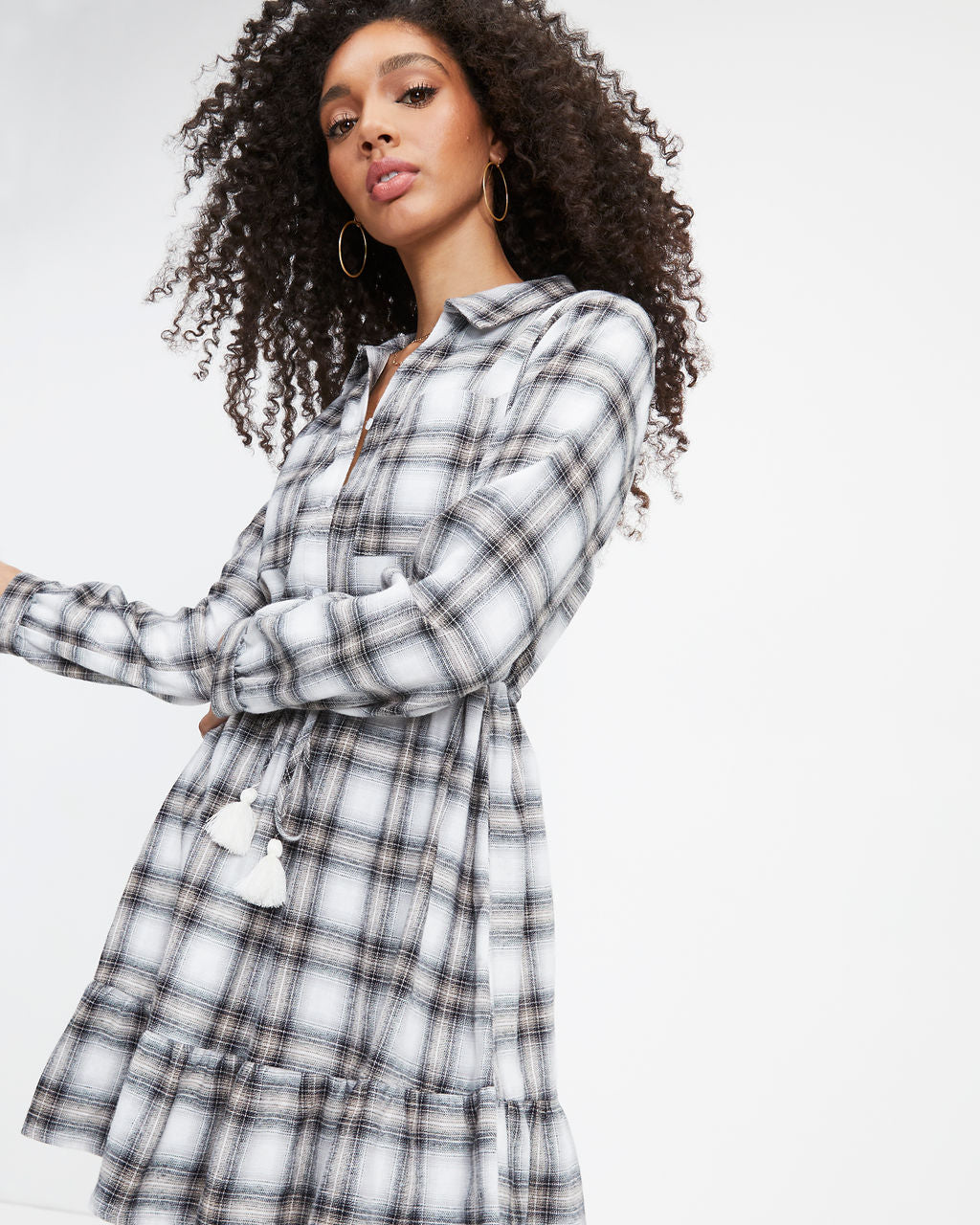 London Town Plaid Mini Dress