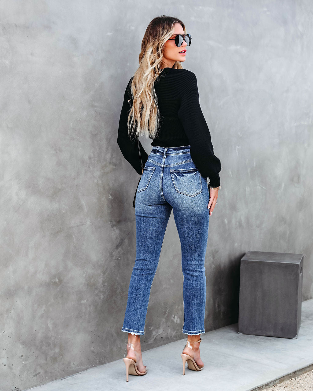 So Much More Knit Balloon Sleeve Top - Black