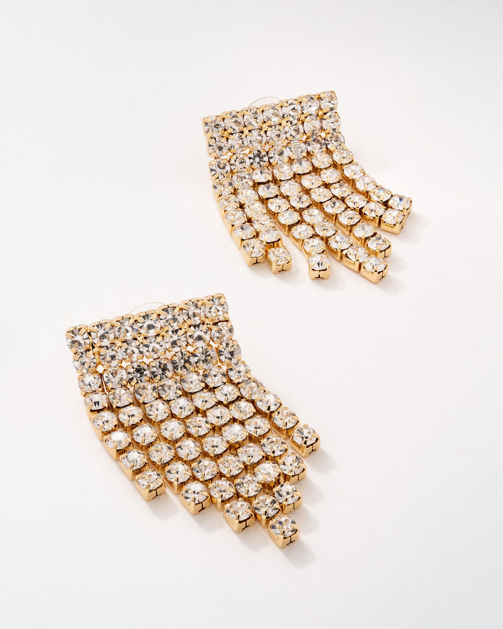 Raining Diamonds Drop Earrings - Gold
