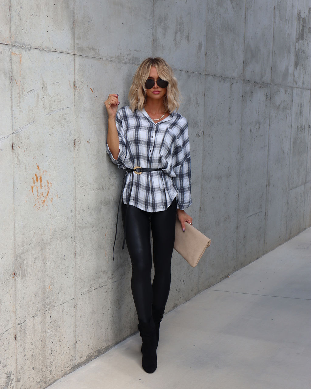 Kelsey Plaid Button Down Top