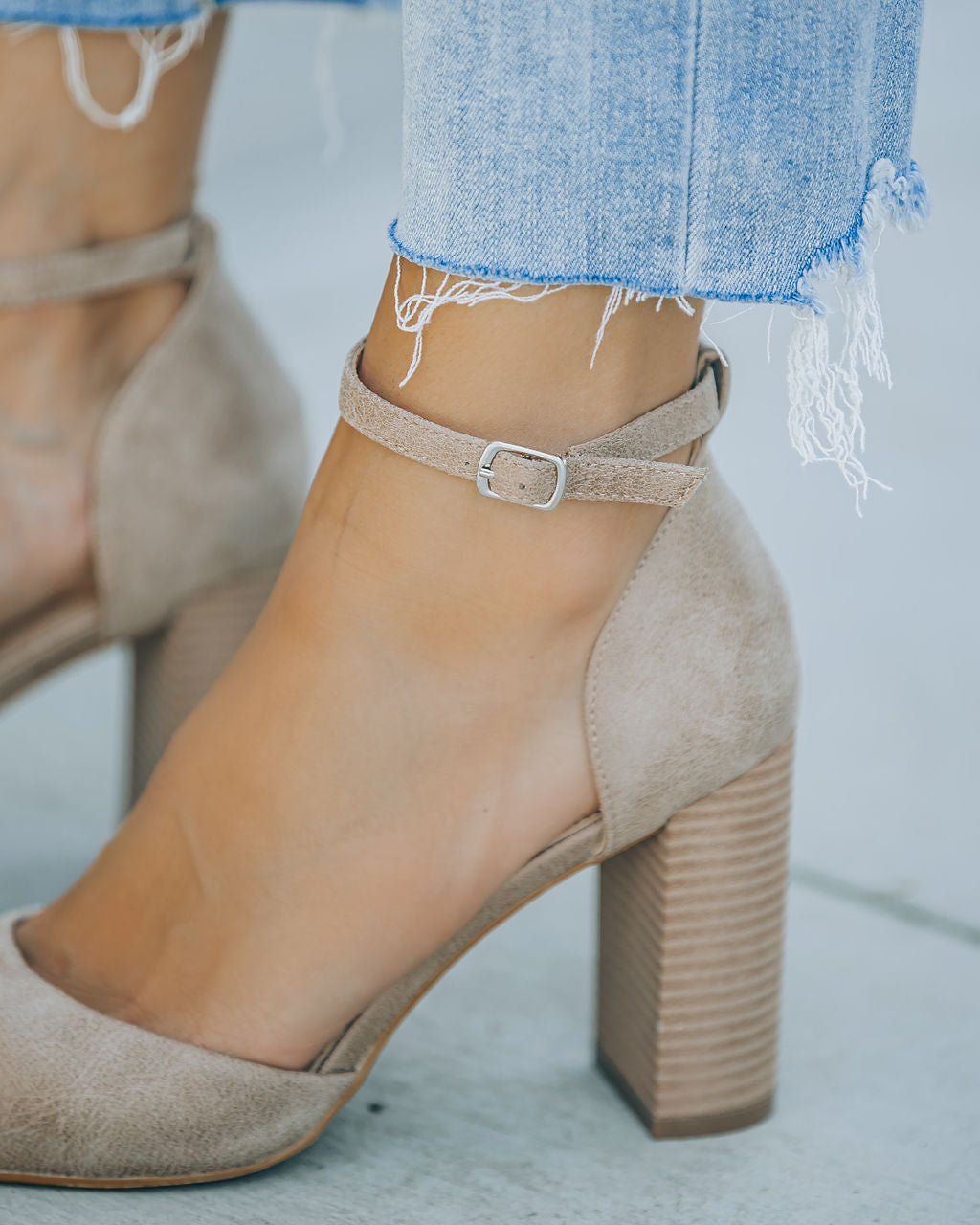 Jolie Faux Suede Pointed Strappy Heel - SALE