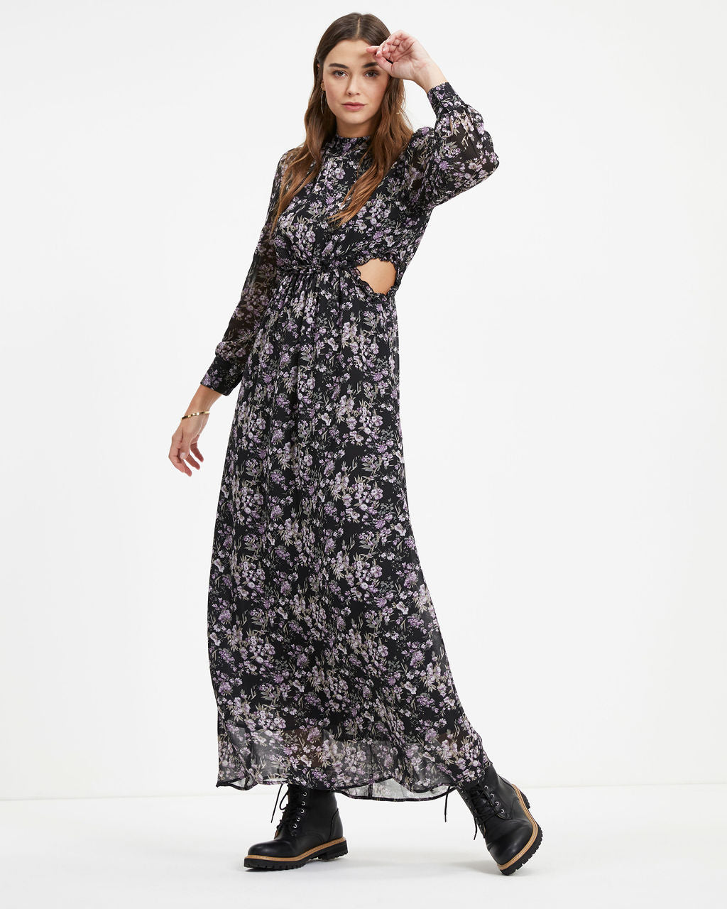Making Dreams Come True Floral Cutout Maxi Dress - FINAL SALE