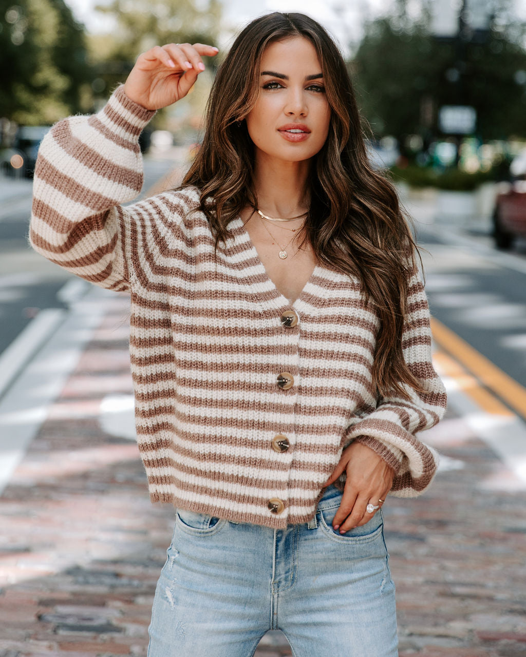 Needed This Badly Striped Knit Cardigan