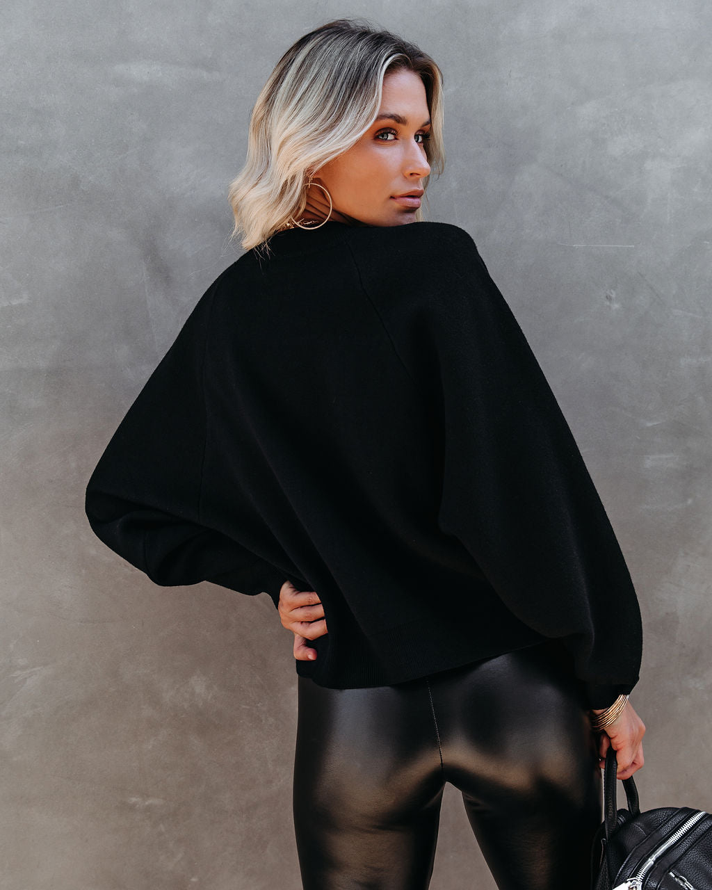 Campfire Knit Sweater - Black