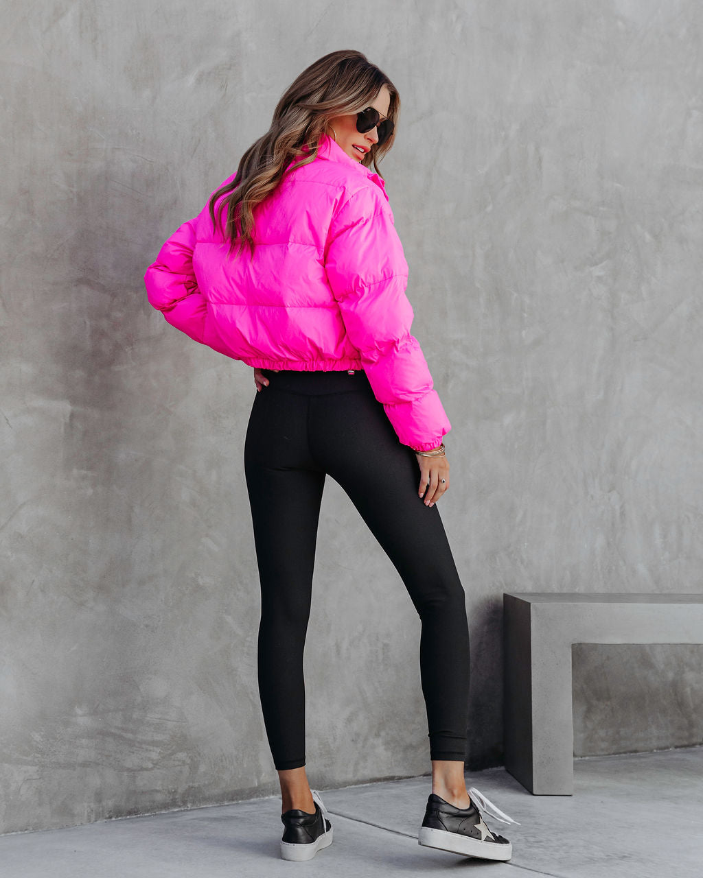 Alpine Explorer Pocketed Puff Jacket - Hot Pink