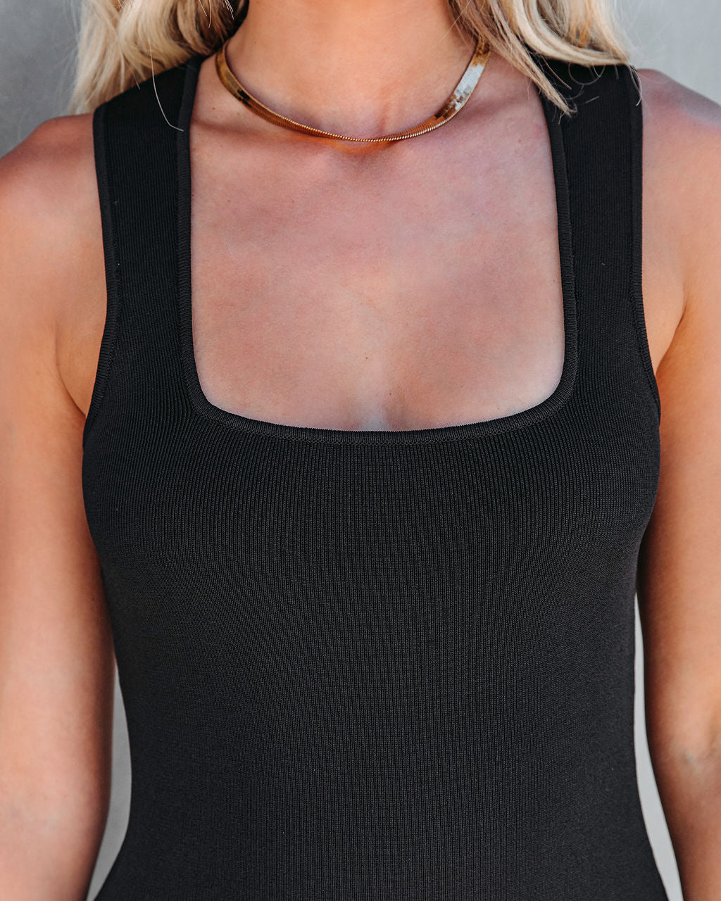 Always In Style Knit Midi Dress - Black