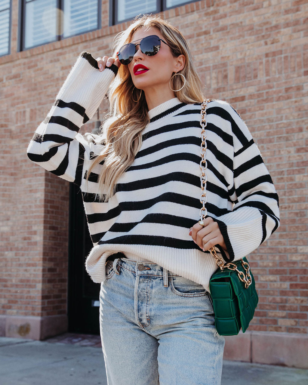 Don't Mind Me Striped Knit Sweater