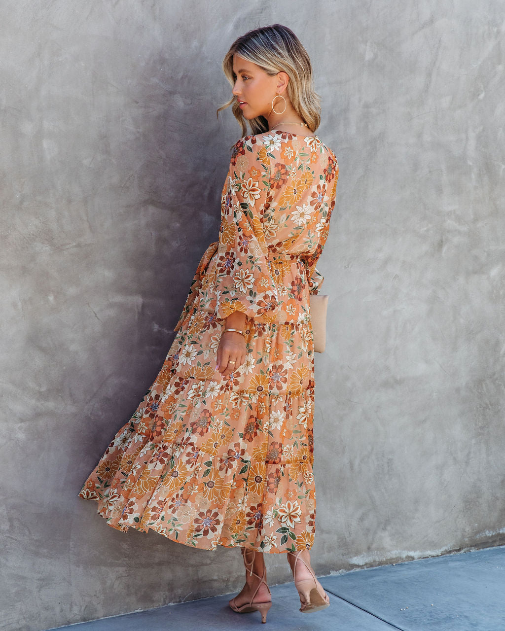 Bardot Floral Chiffon Maxi Dress