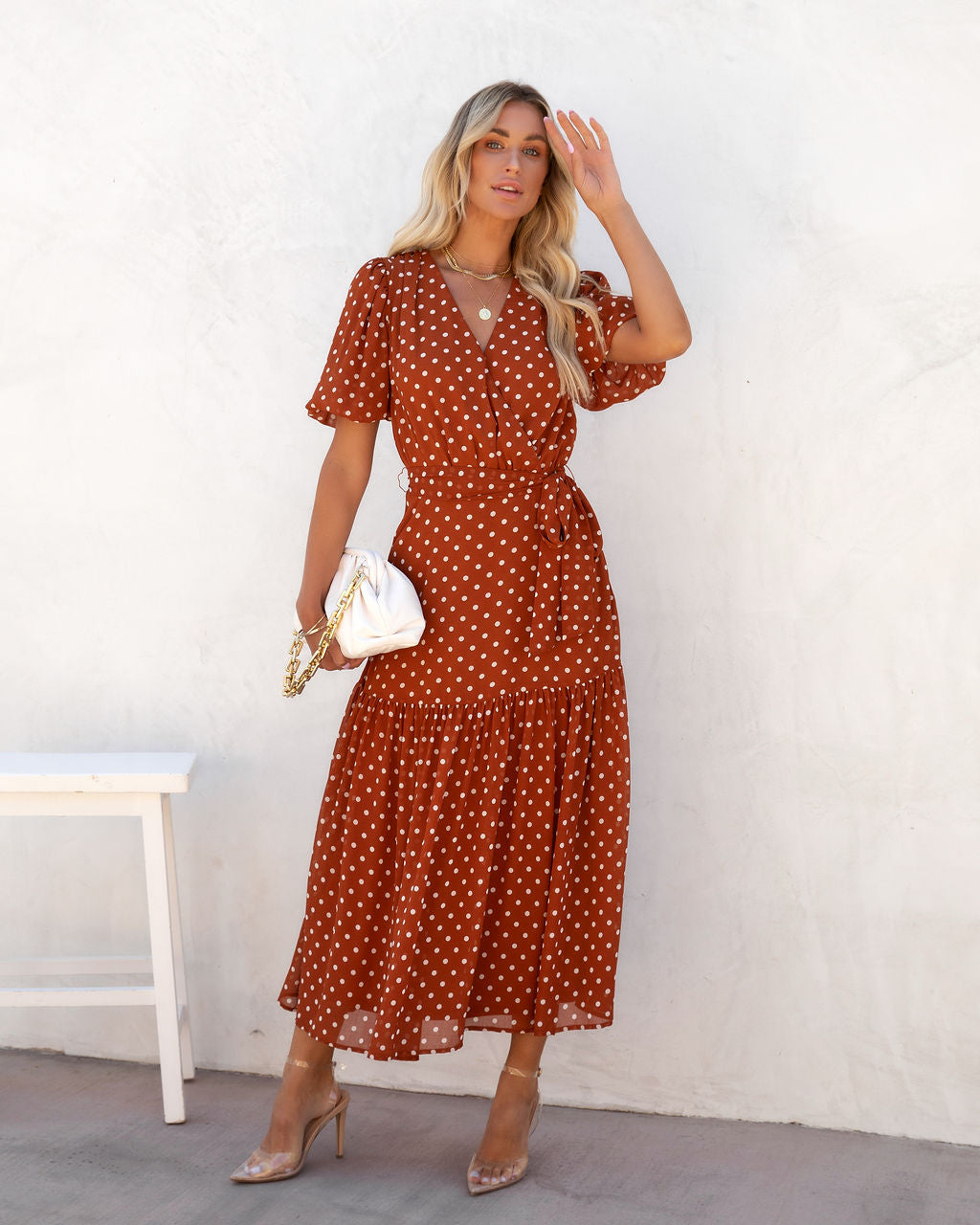 Sandrea Polka Dot Midi Dress - FINAL SALE