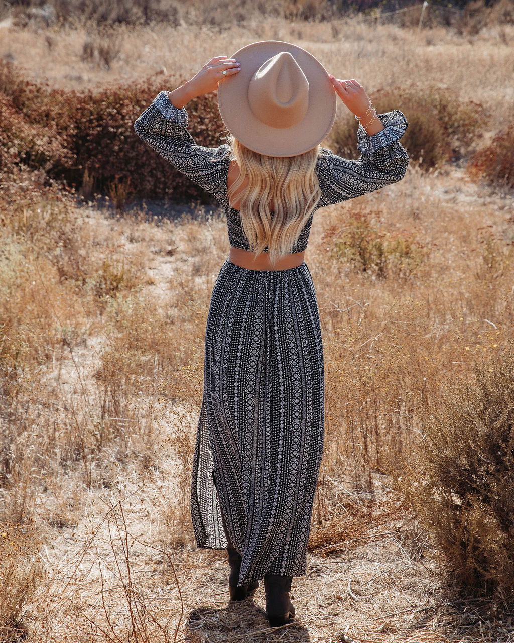 Desert Escape Printed Cutout Maxi Dress