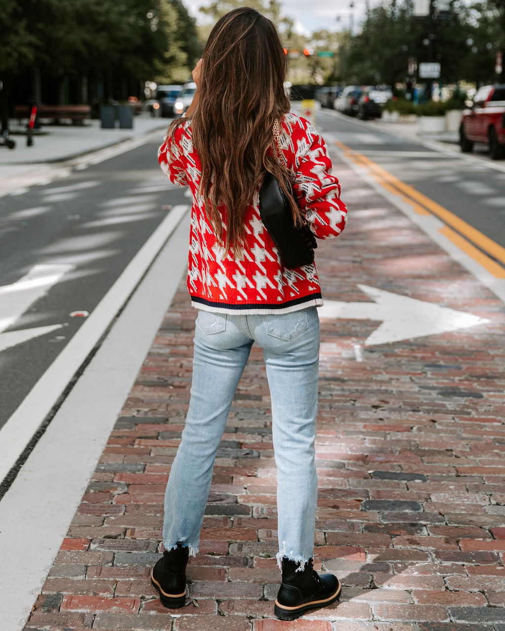 Classy And Fab Houndstooth Cardigan