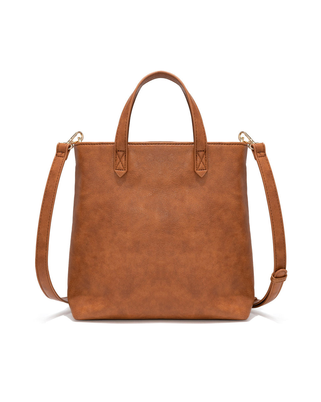 Trina Faux Leather Crossbody Bag - Tan