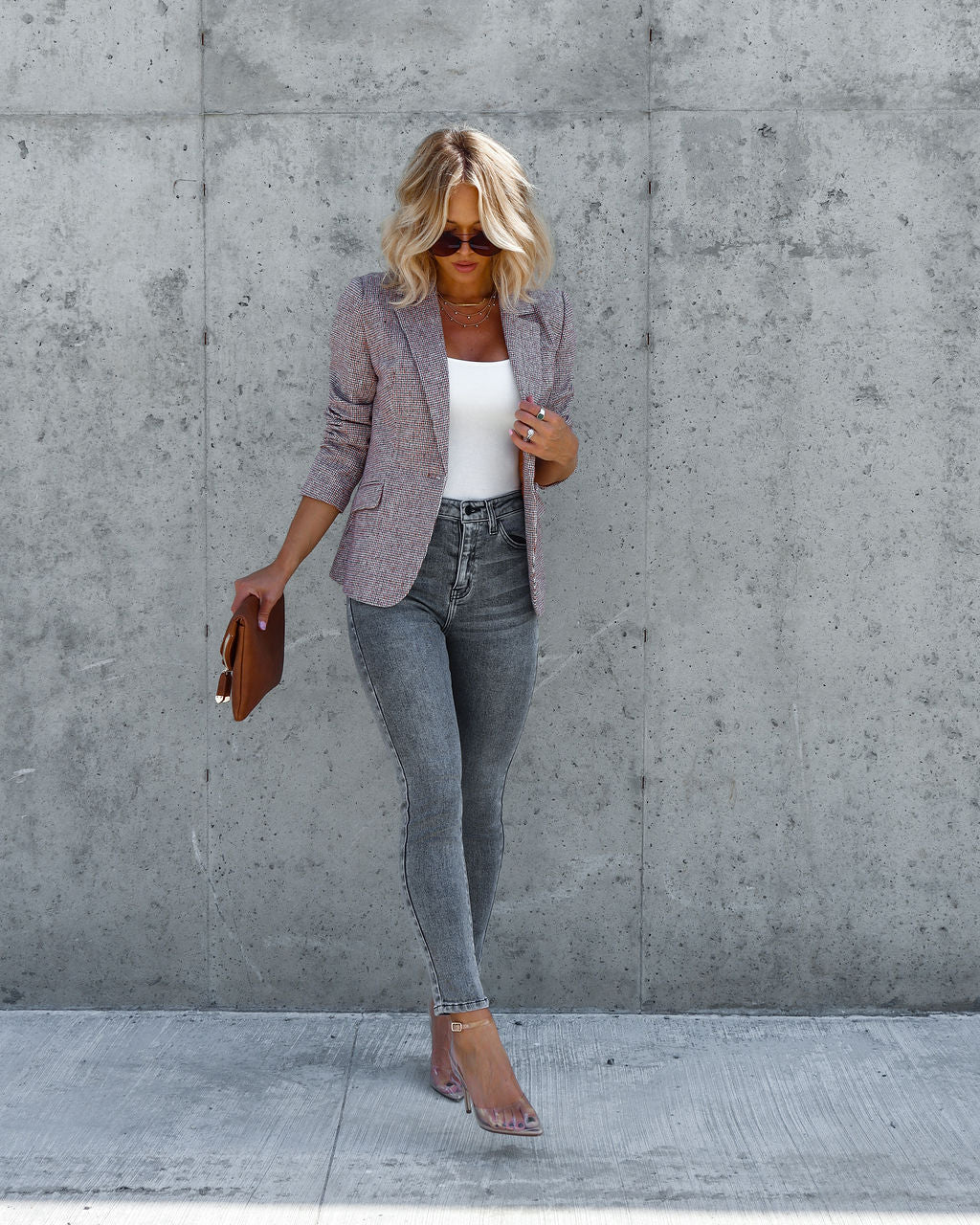 Henry Houndstooth Pocketed Blazer