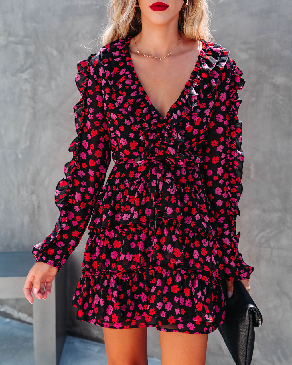Ambrosia Floral Ruffle Tiered Dress - SALE