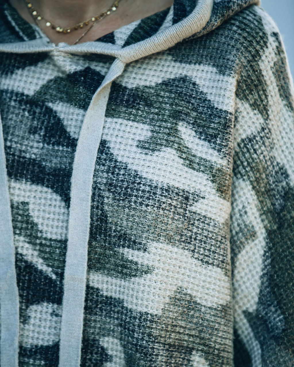 Brent Hooded Thermal Camo Sweater - SALE