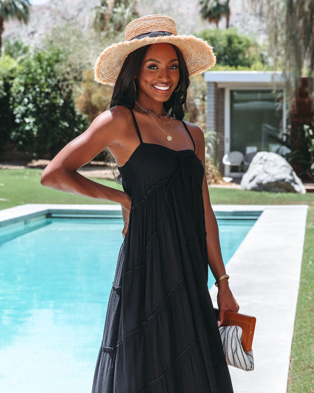 Del Mar Pocketed High Low Maxi Dress - FINAL SALE