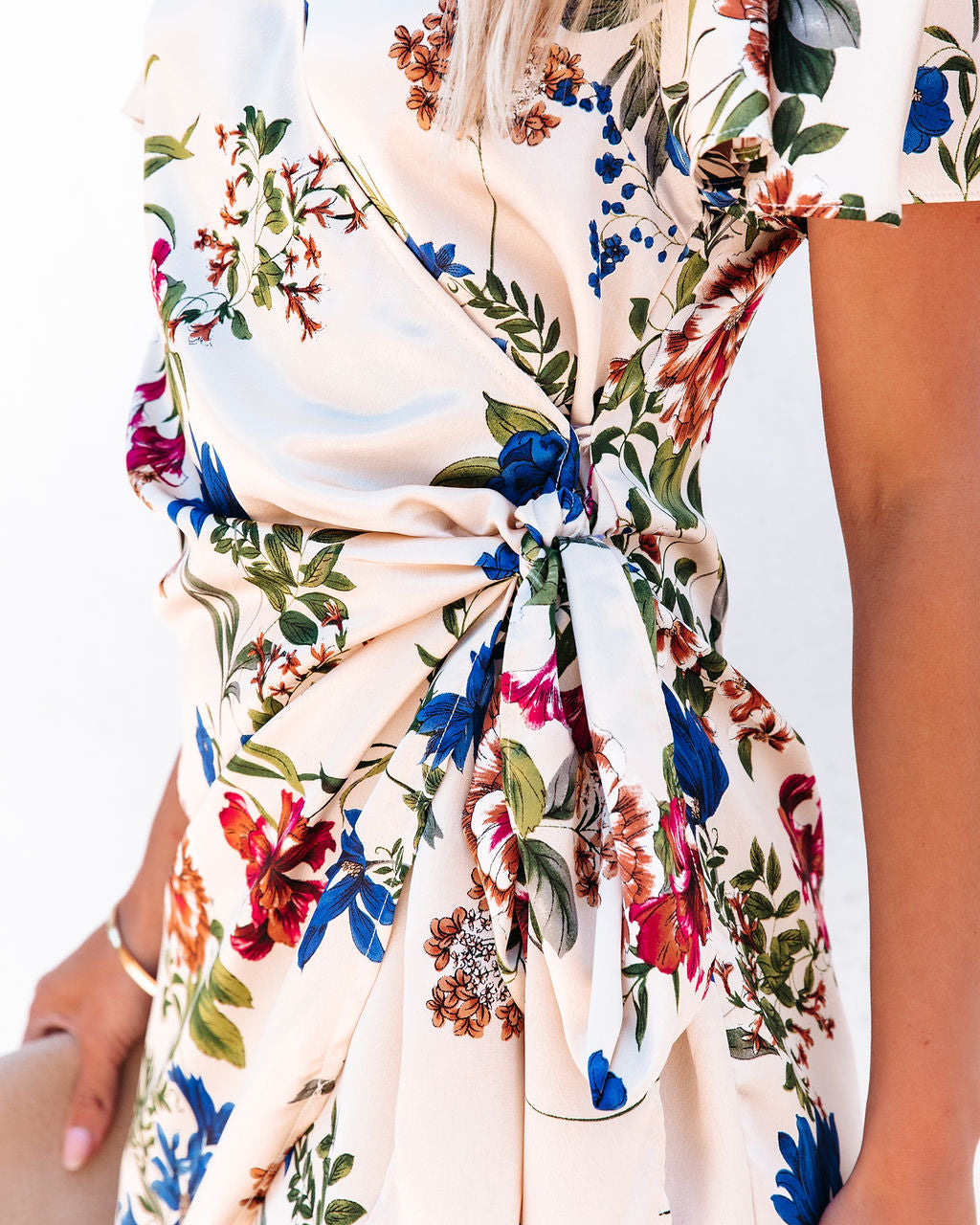 Sweetest Summer Floral Wrap Mini Dress - FINAL SALE
