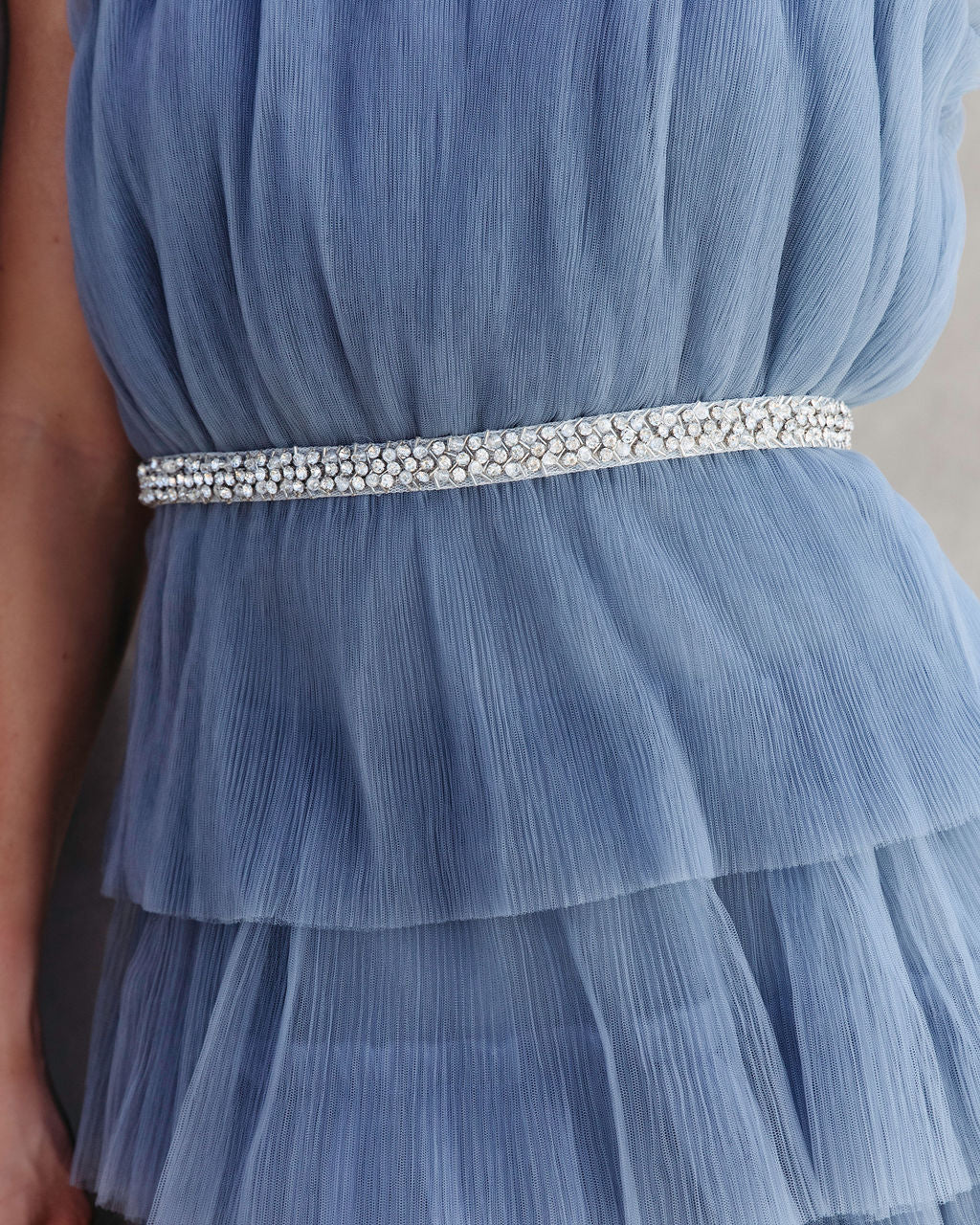 Modern Day Cinderella Strapless Tulle Dress - Blue - SALE