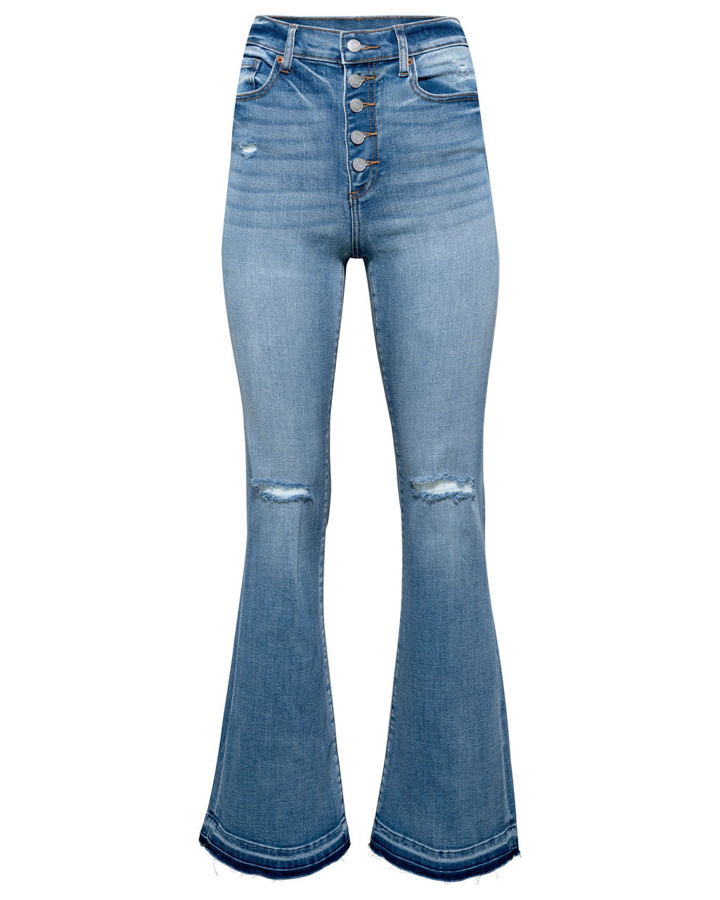 Williams High Rise Distressed Stretch Bootcut Jeans