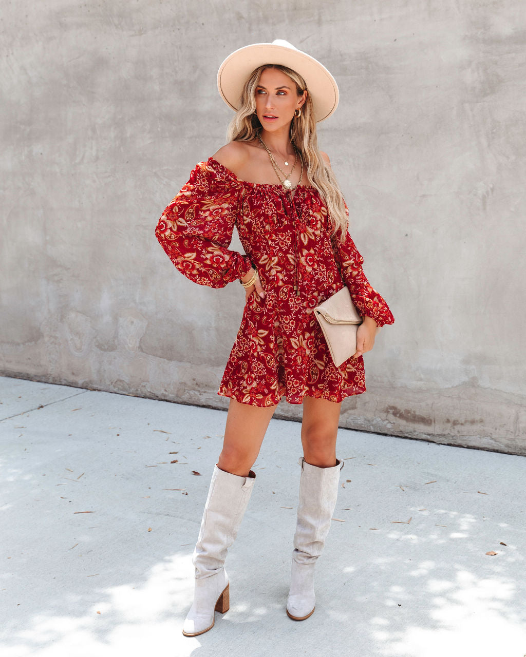 Falling For You Floral Chiffon Mini Dress - FINAL SALE