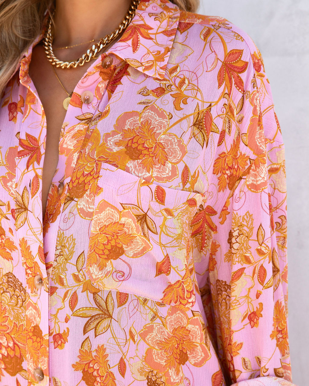 Queen Retro Floral Printed Shirt Dress