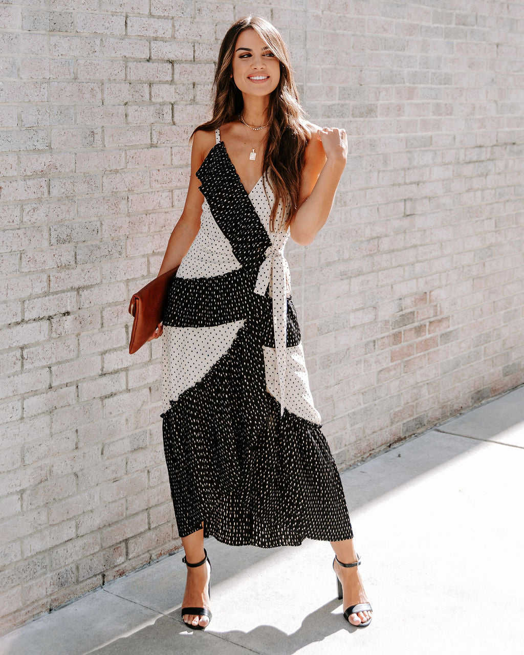 Such A Betty Polka Dot Wrap Midi Dress - FINAL SALE