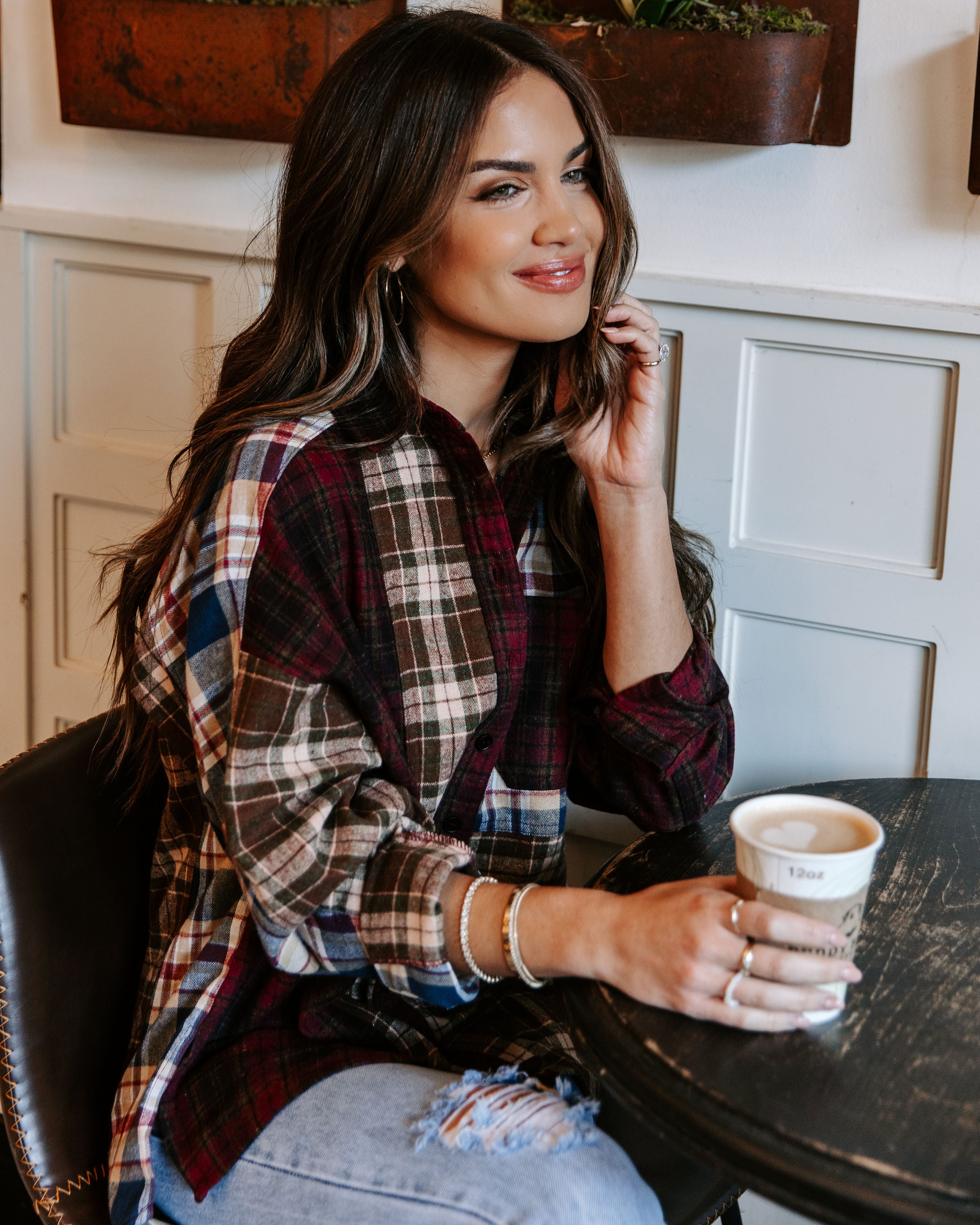Ashland Plaid Button Down Top