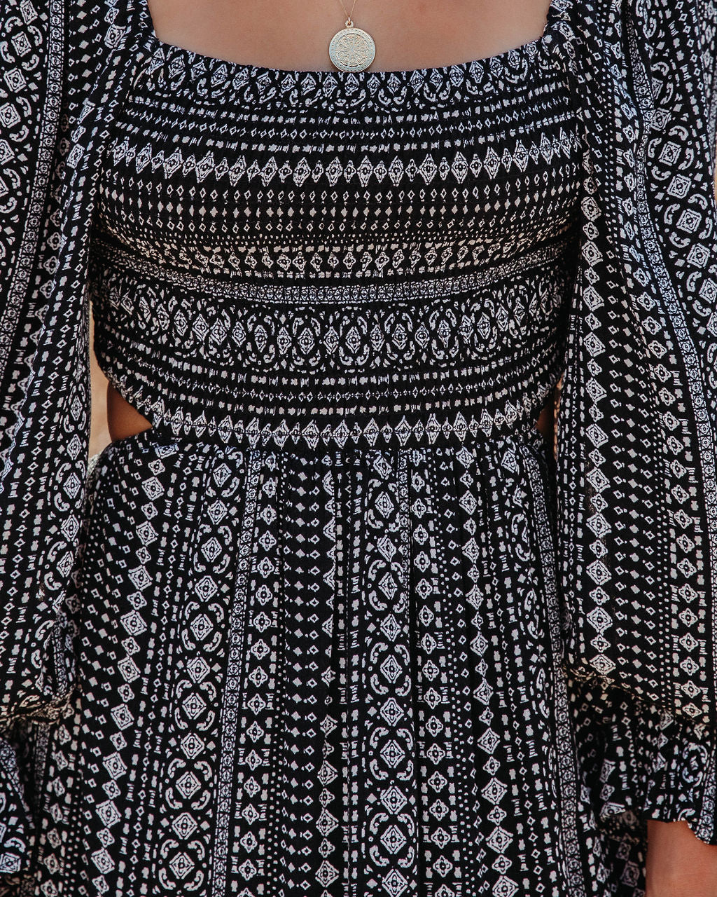 Desert Escape Printed Cutout Maxi Dress