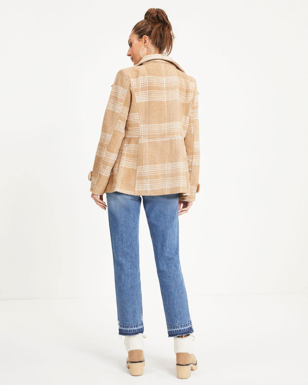 Let's Talk News Pocketed Jacket - Camel