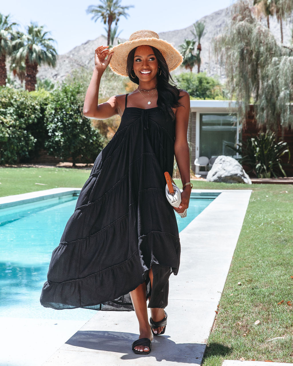 Del Mar Pocketed High Low Maxi Dress - FINAL SALE