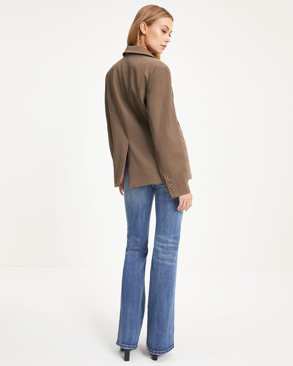 Aubrielle Pocketed Blazer - Coco