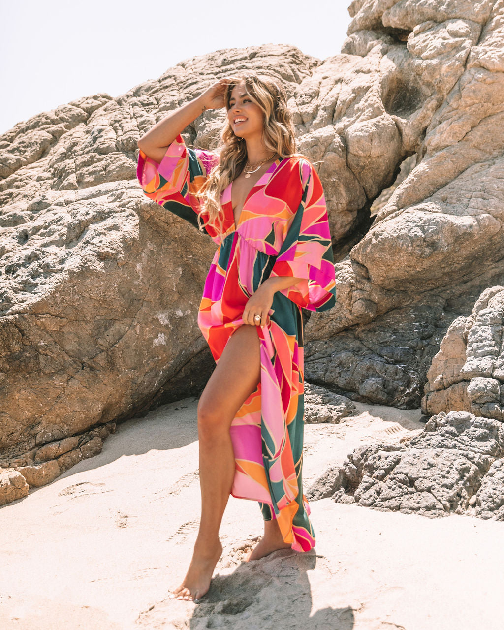 Tropical Mindset Kimono Maxi Dress - SALE