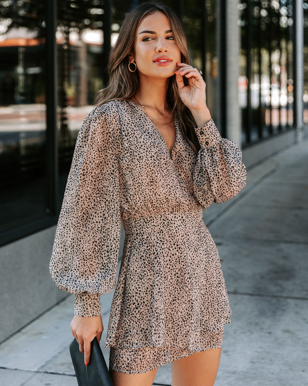 Wild Spirit Printed Chiffon Mini Dress