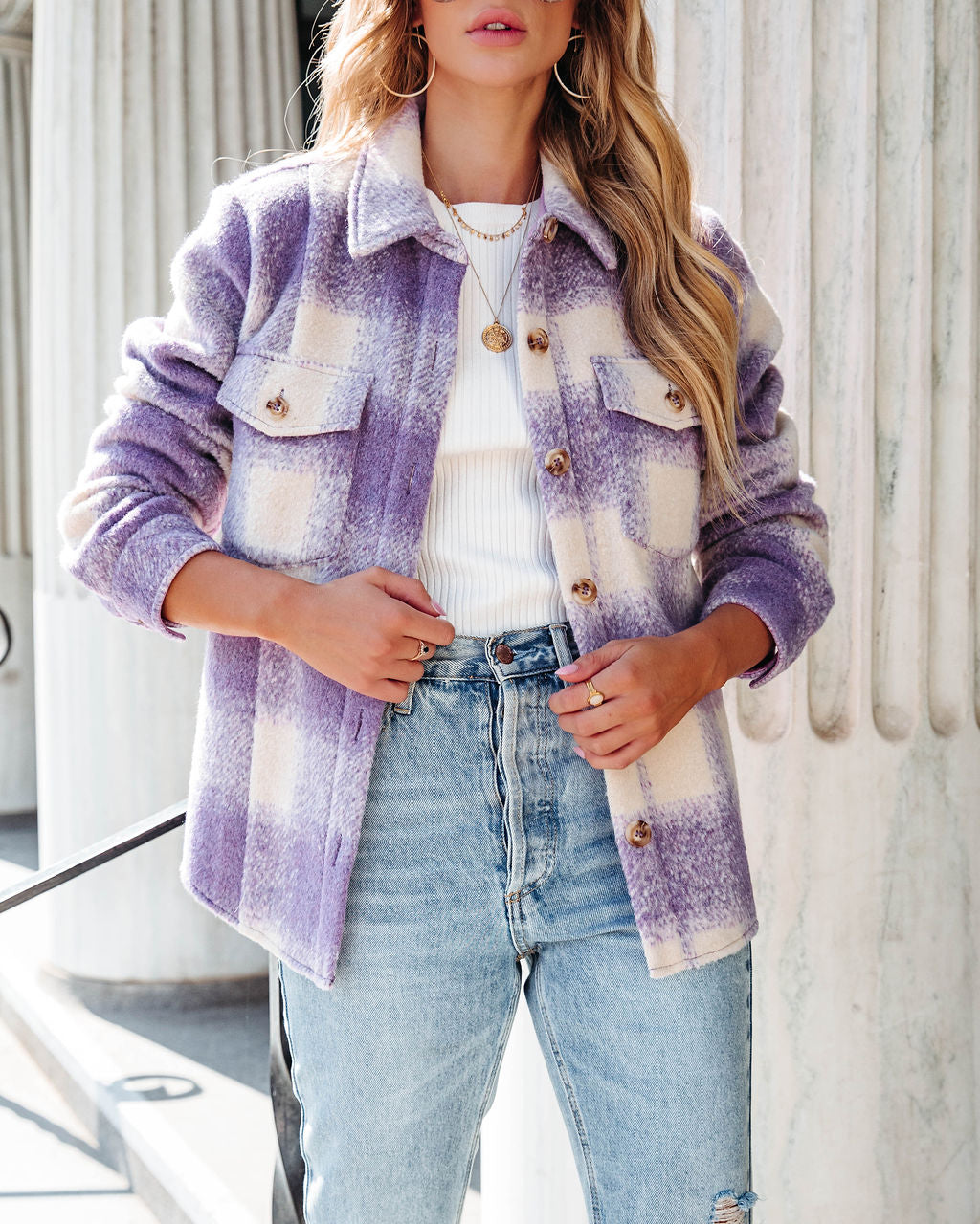 Aspen Is Calling Pocketed Plaid Jacket - SALE