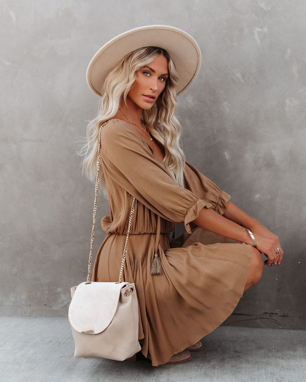 Perfect Harmony Tassel Dress - Toffee - SALE