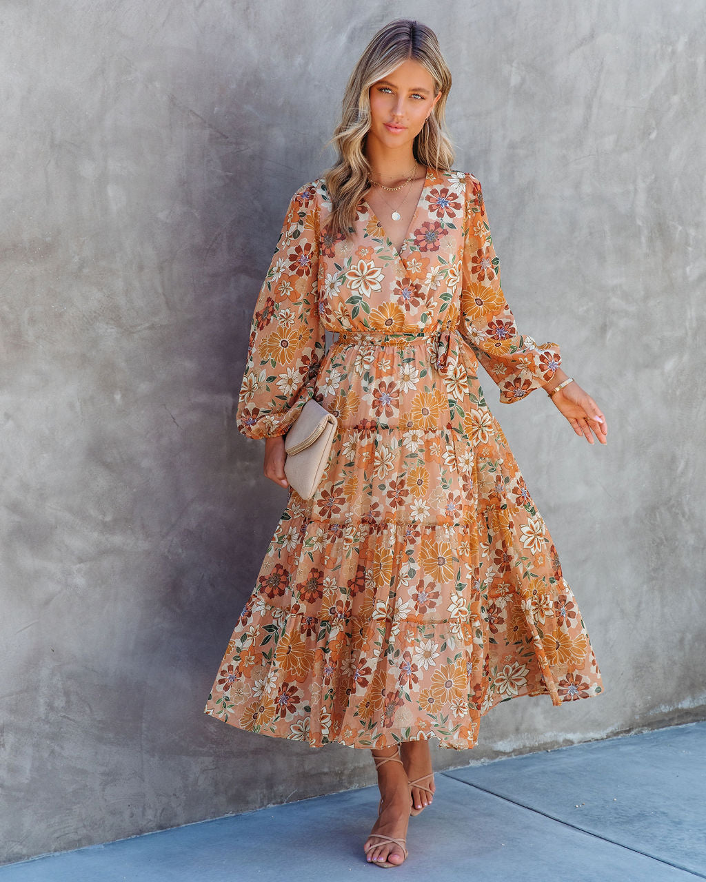 Bardot Floral Chiffon Maxi Dress