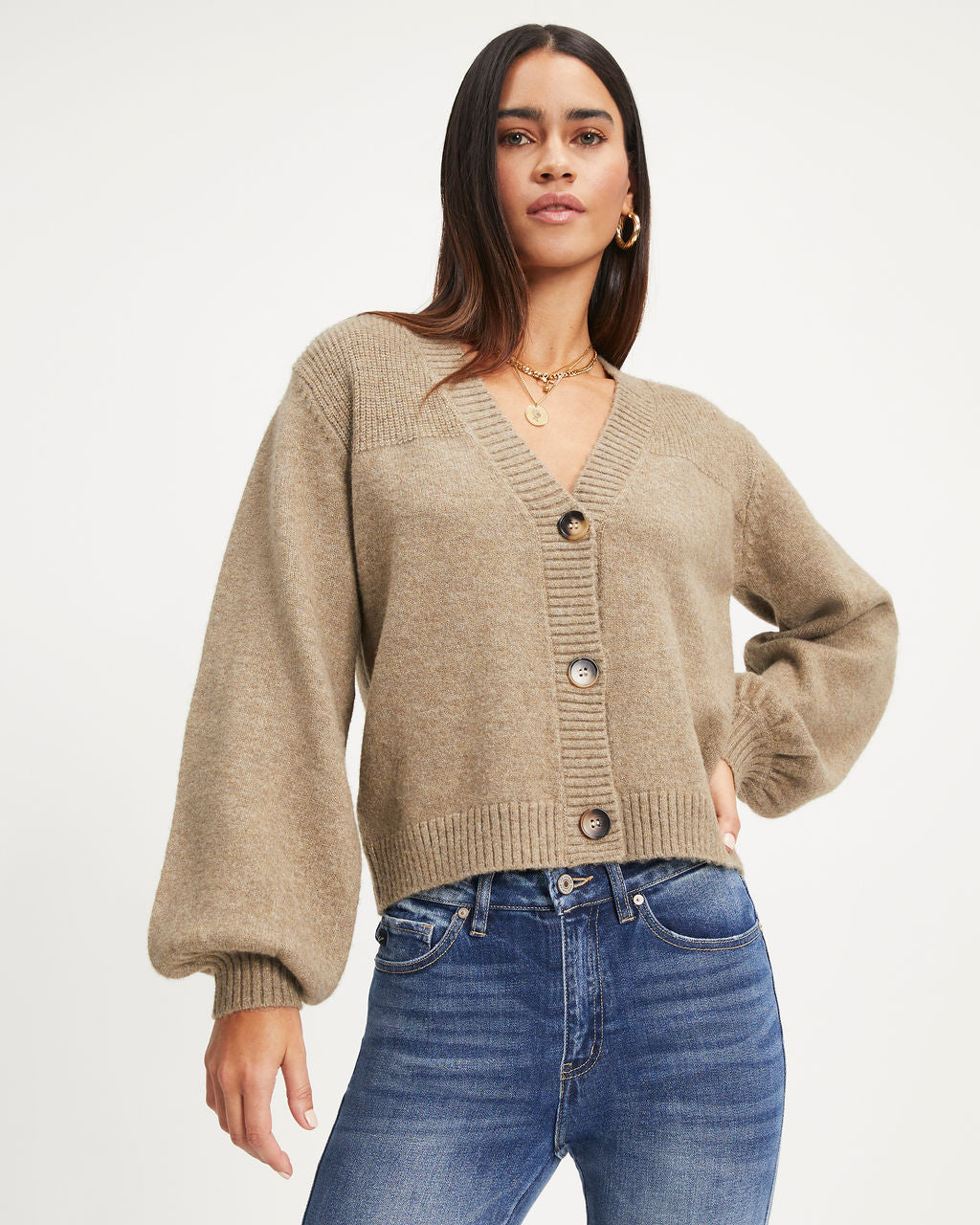 Festive Breeze Knit Cardigan - Taupe