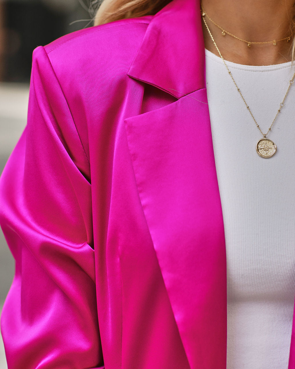 Barbie Dreams Satin Blazer - Fuchsia
