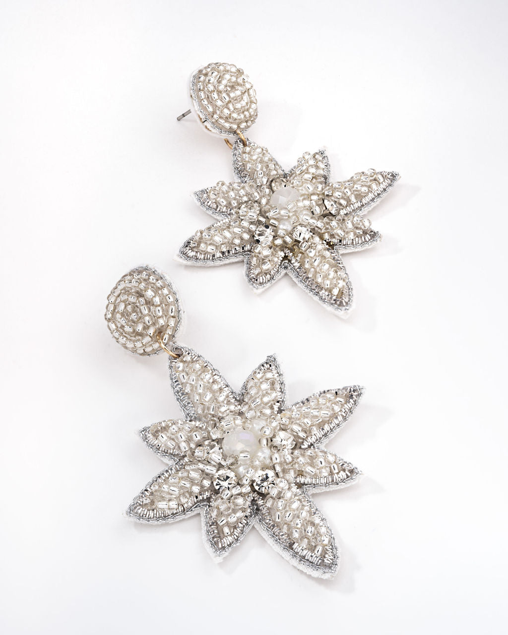 Edith Floral Beaded Drop Earrings