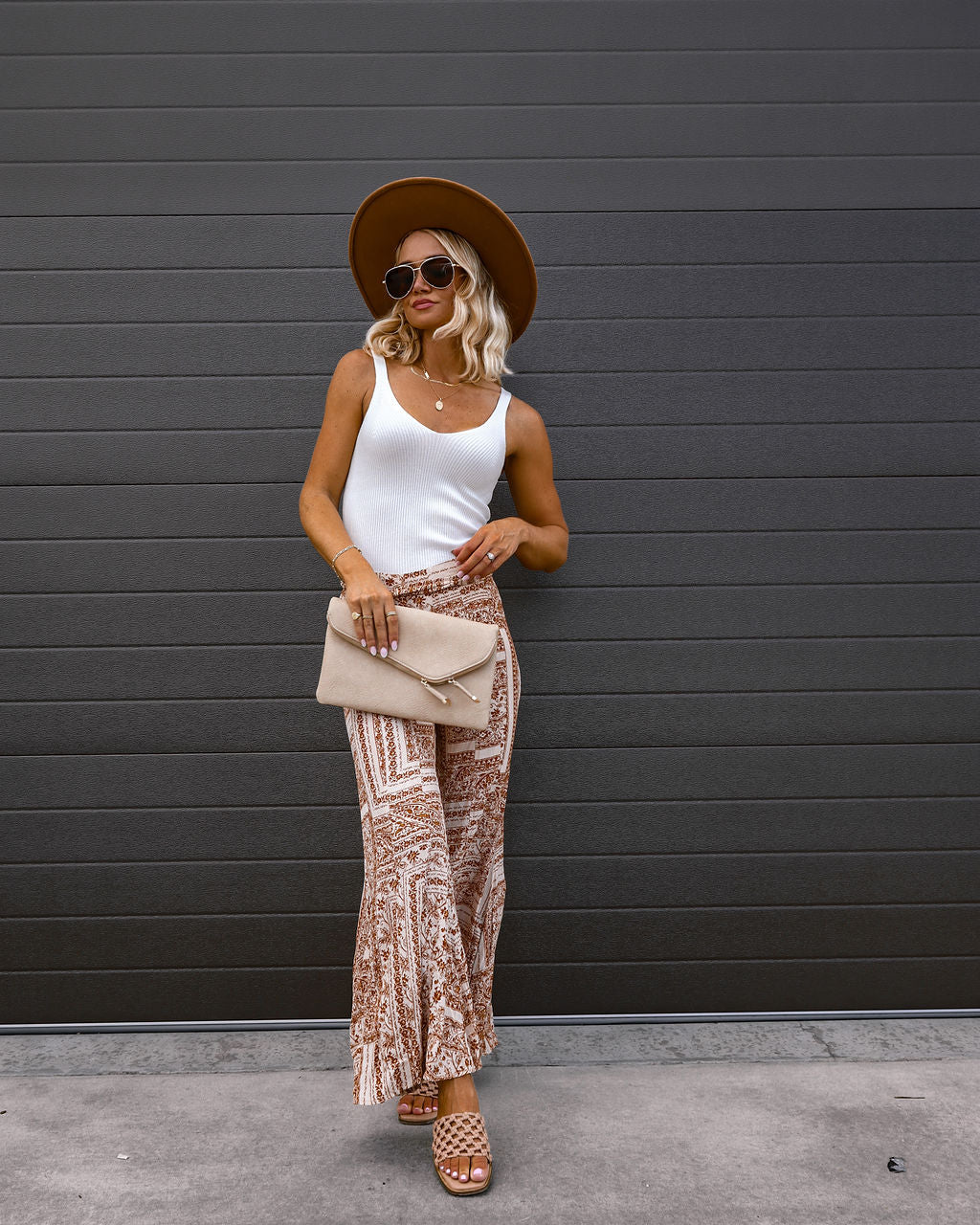 Mckenna Printed Bell Bottom Pants - SALE