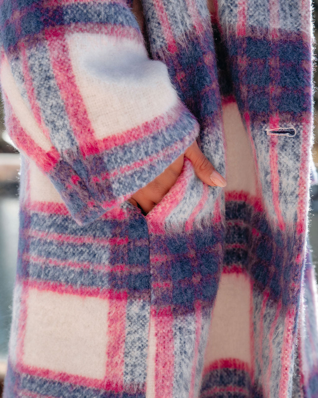 Jolie Pocketed Plaid Coat
