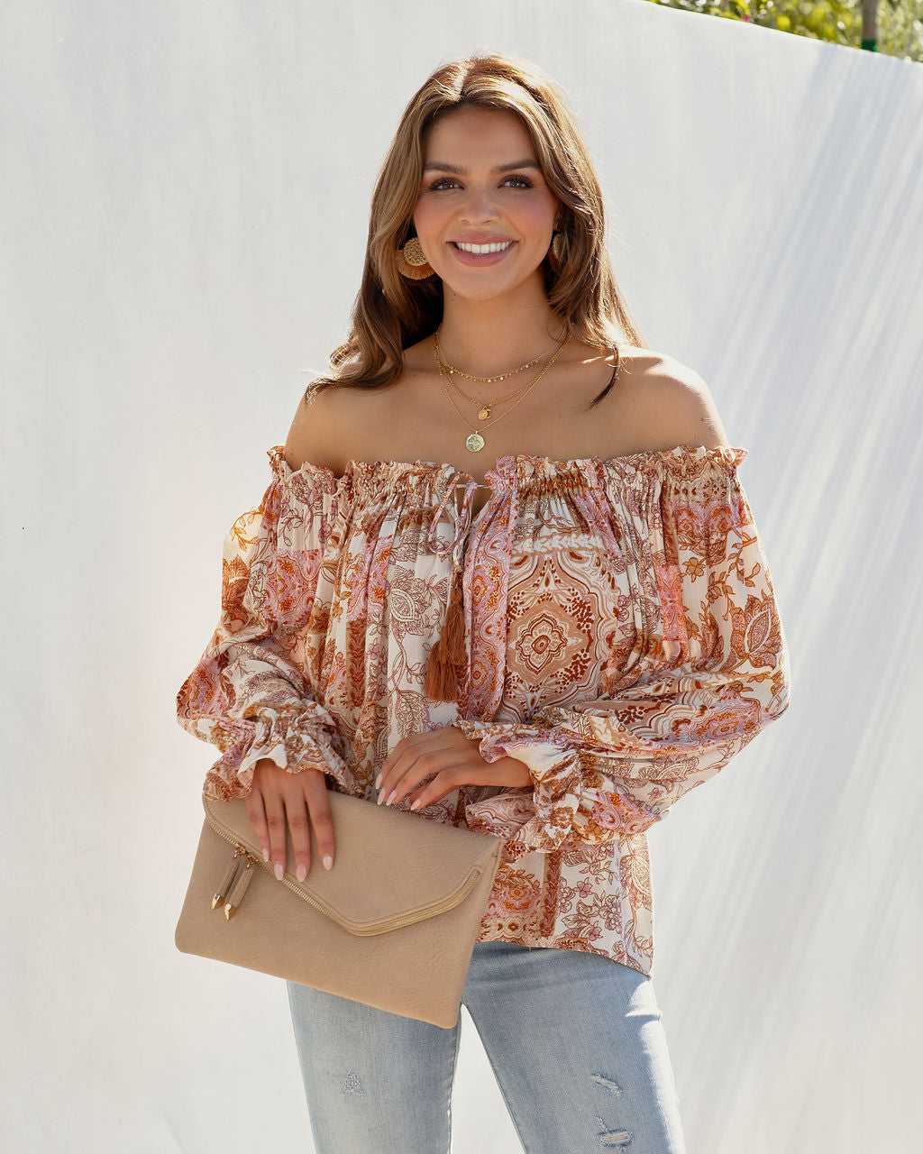 Call Away Floral Tassel Tie Top - FINAL SALE