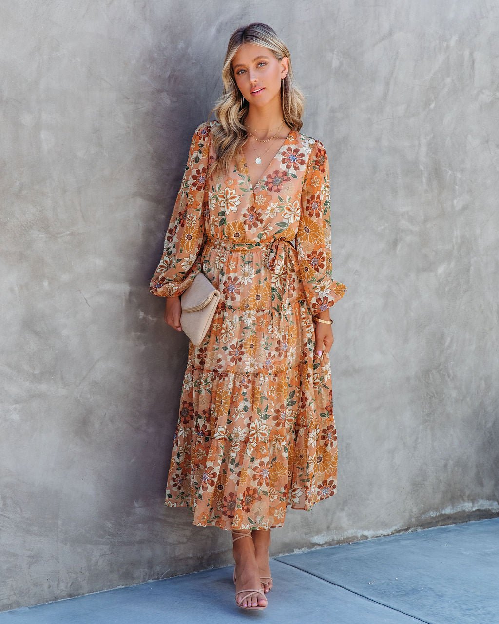 Bardot Floral Chiffon Maxi Dress